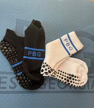 Load image into Gallery viewer, Super Soft PBG Grip Socks - Mixed Pack (One white pair athletic, one black pair trainer) FREE Delivery