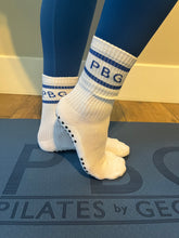 Load image into Gallery viewer, Super Soft PBG Grip Socks - Mixed Pack (One white pair athletic, one black pair trainer)
